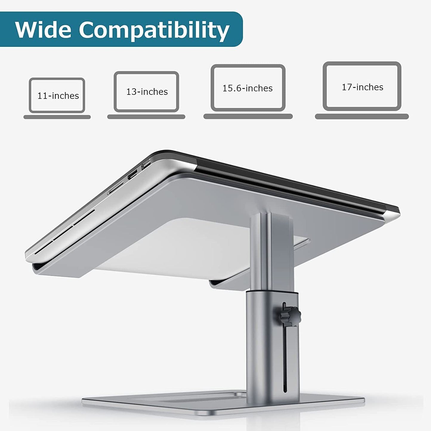 GOKEDA Lap Desk Laptop Stand for Desk, Aluminum Portable Ventilated 11-17"
