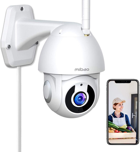 1296P Security Camera Outdoor, Mibao WiFi Home Security Camera with Pan/Tilt 3