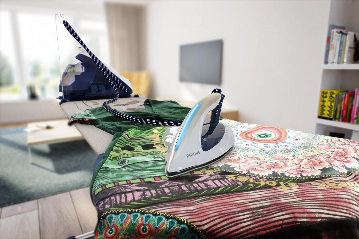 Philips GC9630/20 Perfect Care Elite Steam Generator Iron - Navy & White