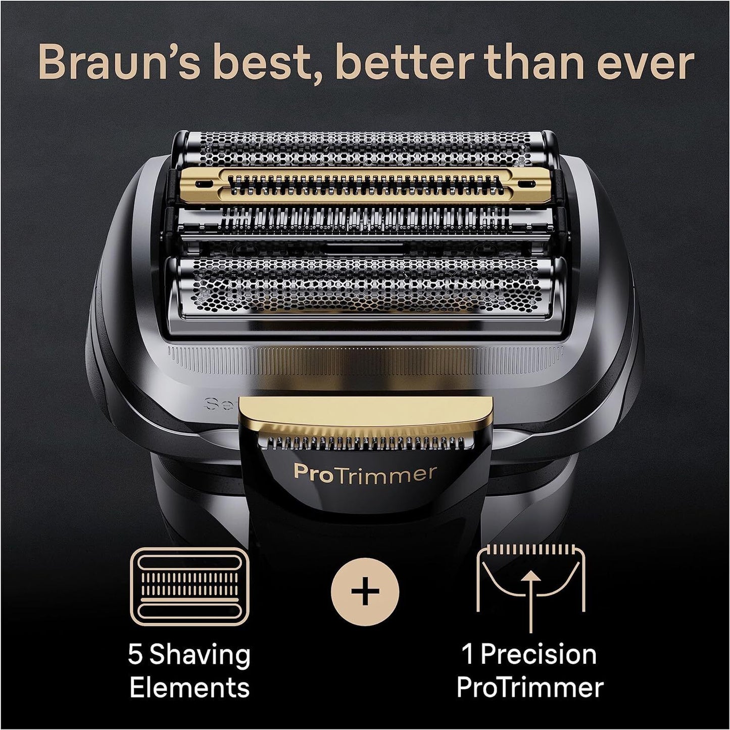 Braun Series 9 PRO+ Electric Shaver for Men, 5 Pro Shave Elements 9527s - Silver