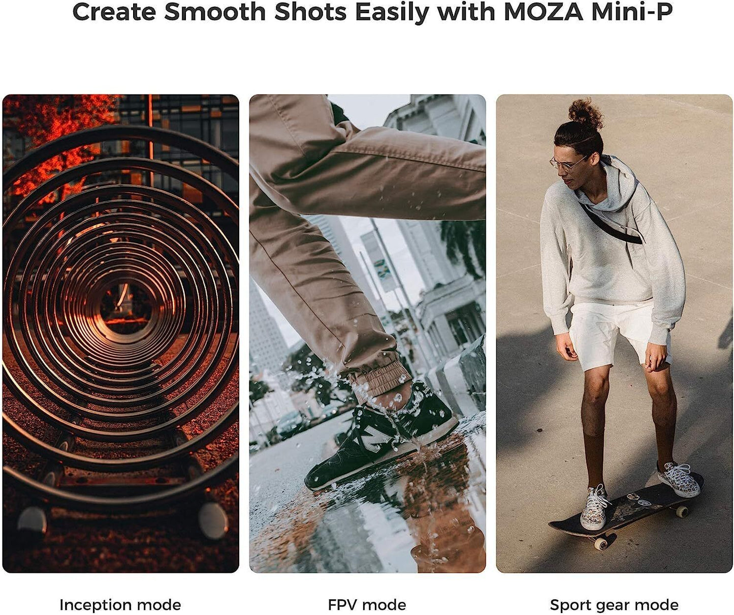 MOZA Mini P MAX Smartphone Gimbal Stabilizer, Foldable 3 Axis for Mirrorless Cam