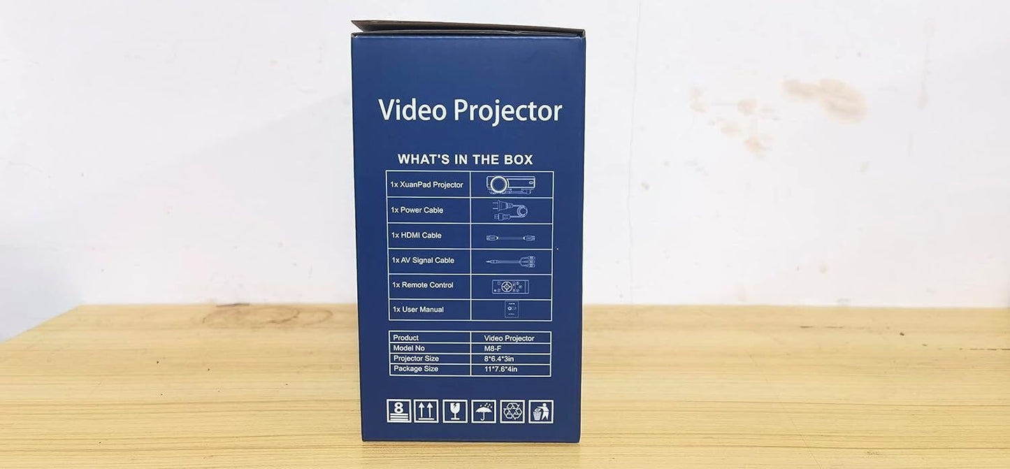 Xuanpad Mini Projector 2400 Lumens Portable Video Projector 55000 Hours