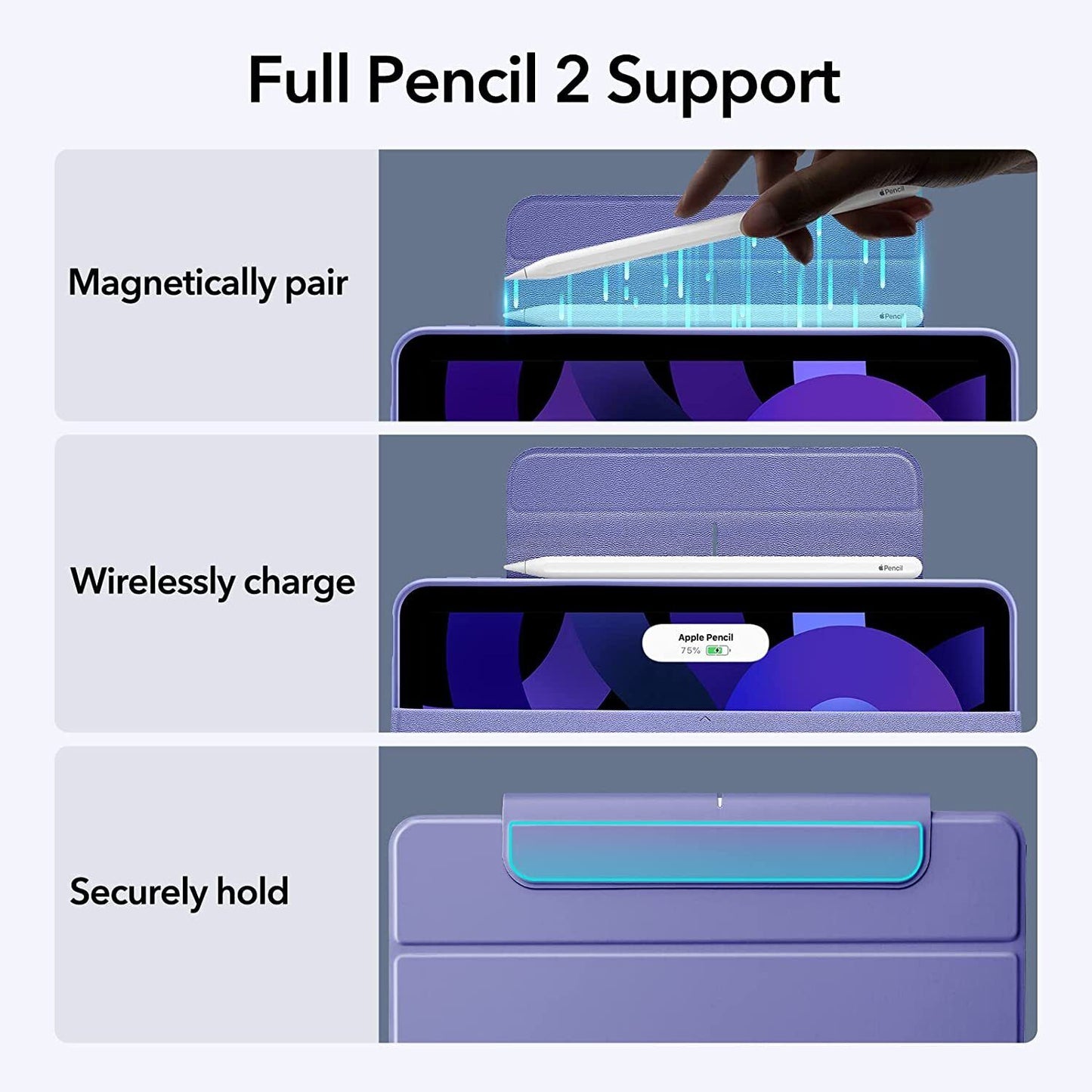ESR Hybrid Case Compatible with iPad Air 5th /4th Generation Purple