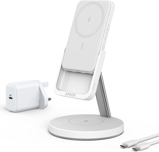 Anker 5000mAh Magnetic Wireless Charger - White (B25A7221)