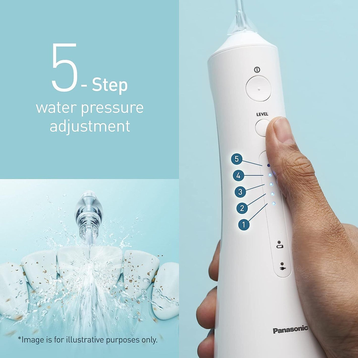 Panasonic EW1511W511 Advanced Water Flosser Cordless with 5 Pressure Settings