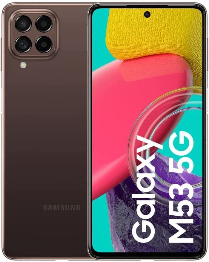 Samsung Galaxy M53 5G Mobile Phone SIM Free  8GB RAM 128GB Storage Brown