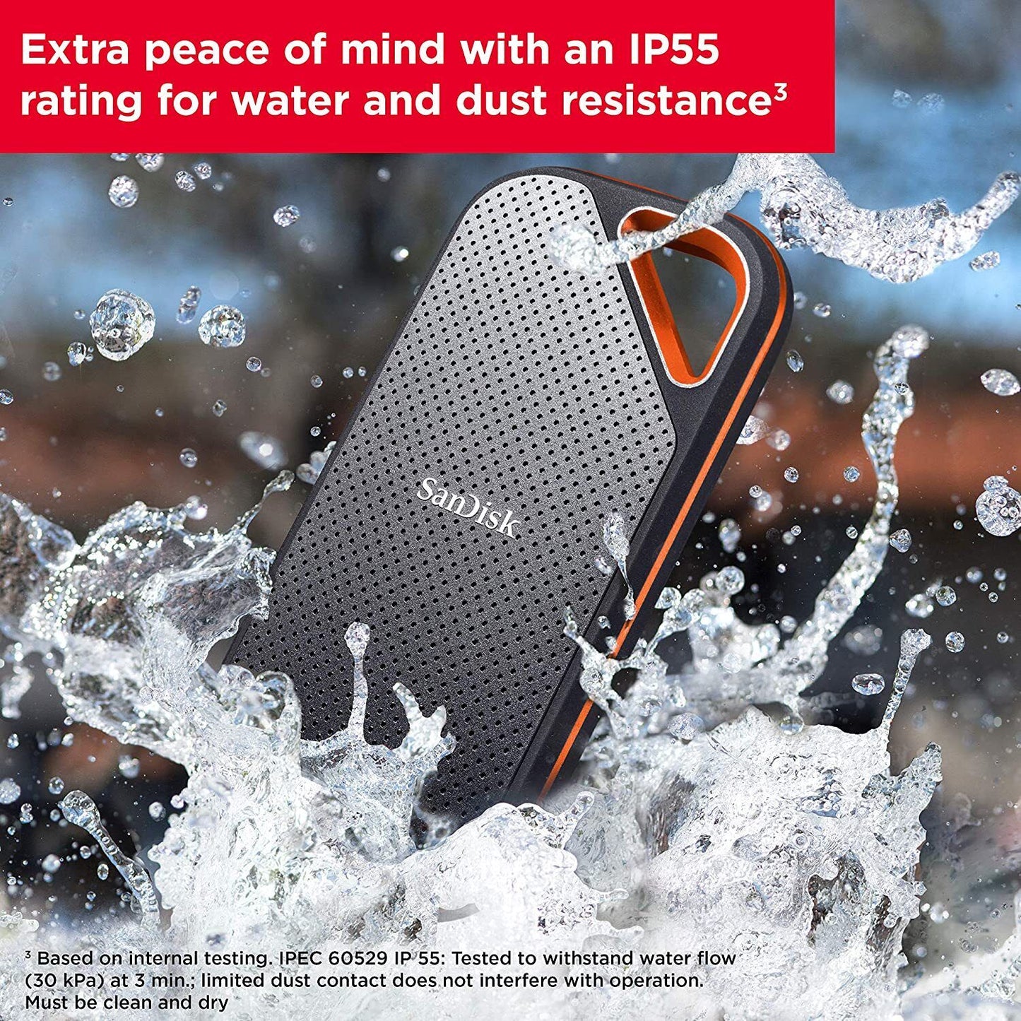SanDisk Extreme PRO 1TB Portable SSD V2 Ruggedised and Water-Resistant
