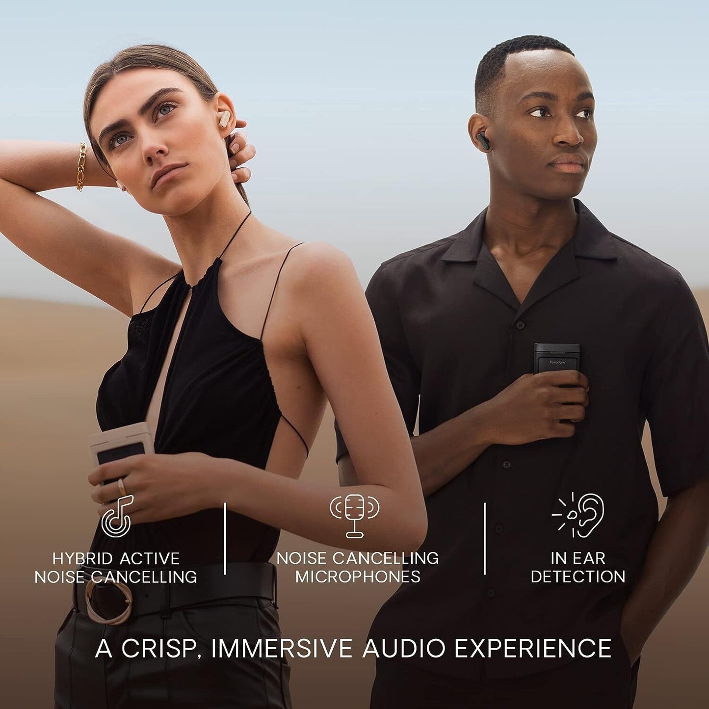 Urbanista Phoenix Earphones Midnight Black True Wireless Bluetooth Earbuds