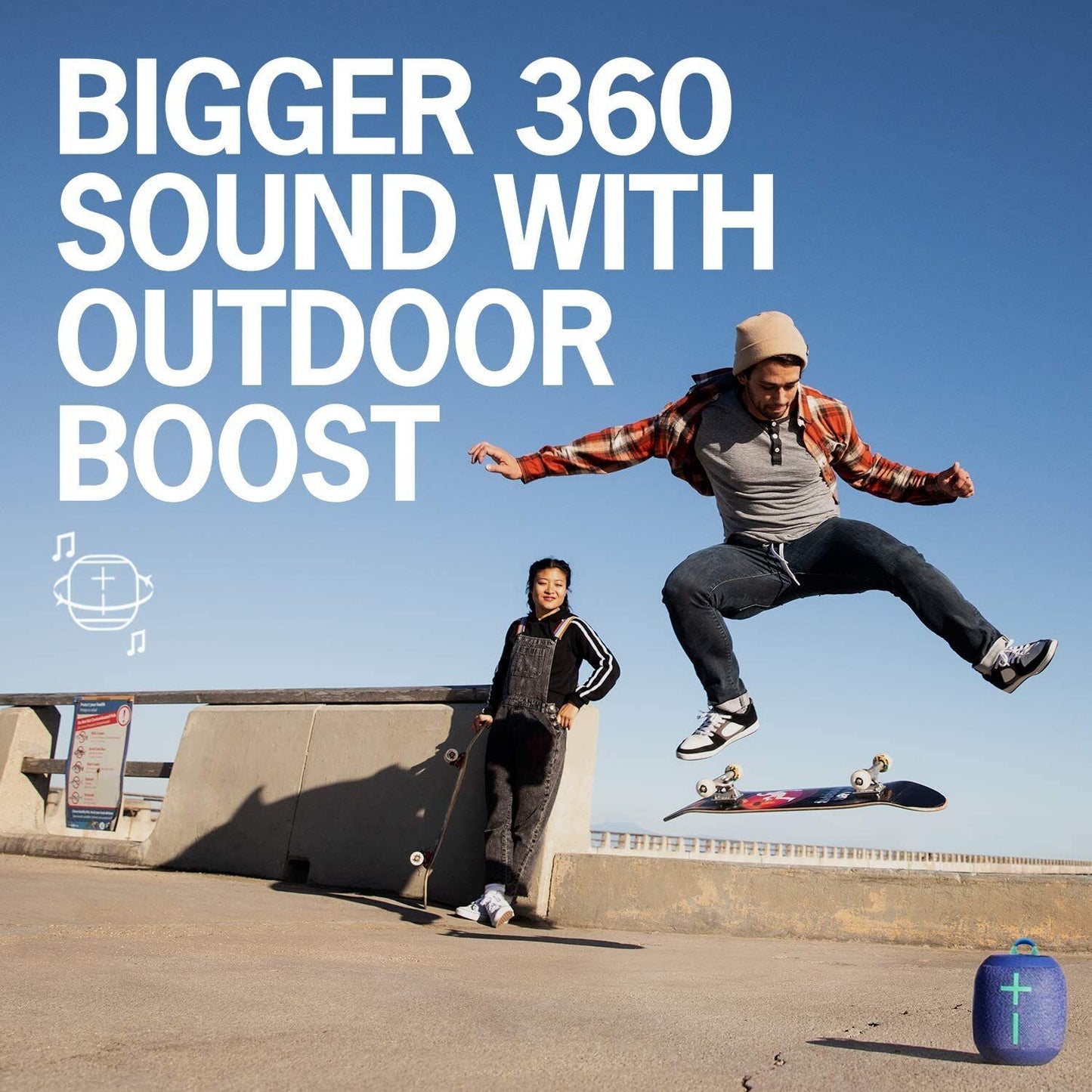 Ultimate Ears Wonderboom 2 Wireless Speaker, Deep Bass, 360 ° Surround Sound
