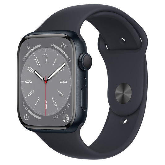 Apple Watch Series 8 45mm Midnight Aluminium Case with Sport Band, Regular (GPS)