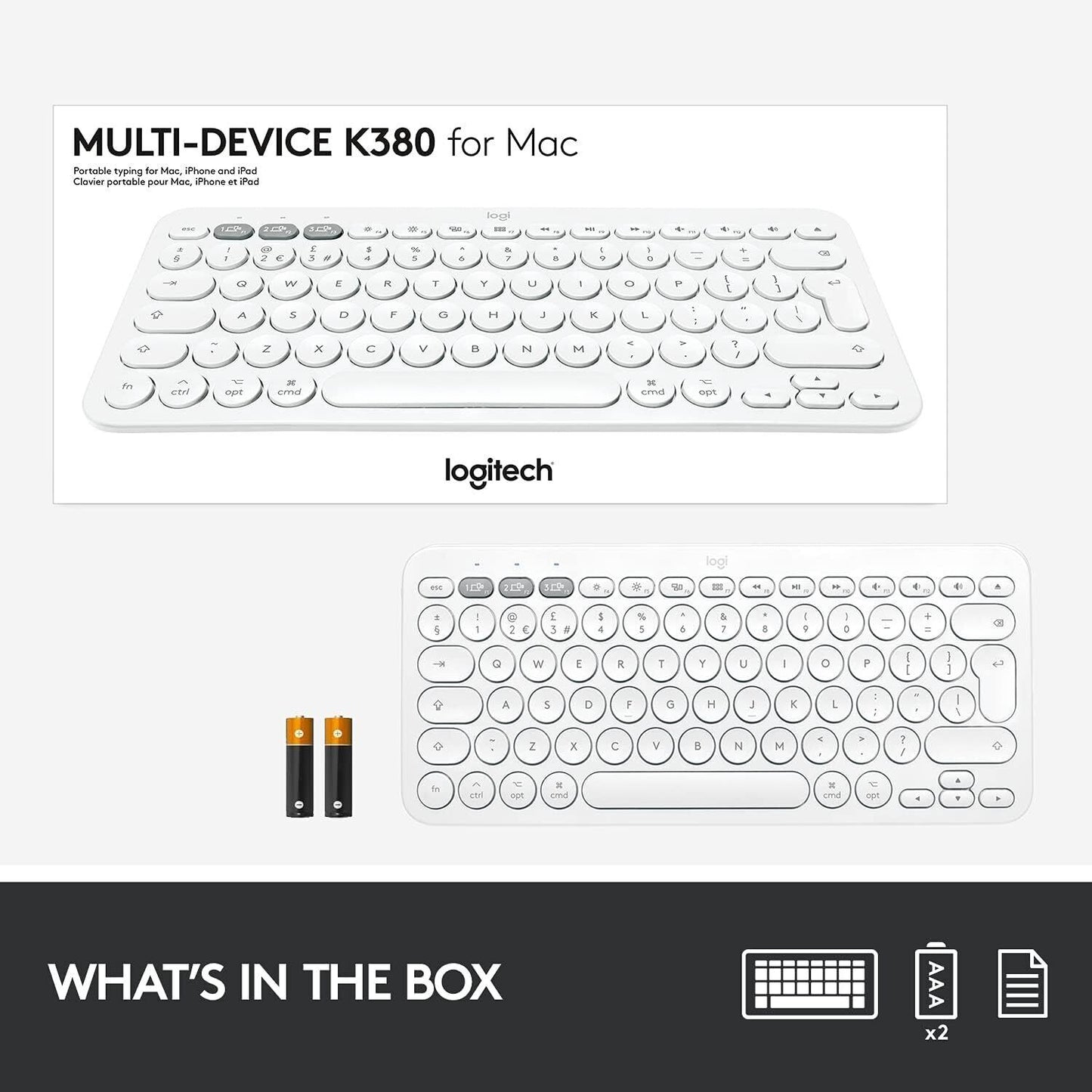 Logitech K380 for Mac Multi-Device Bluetooth Keyboard