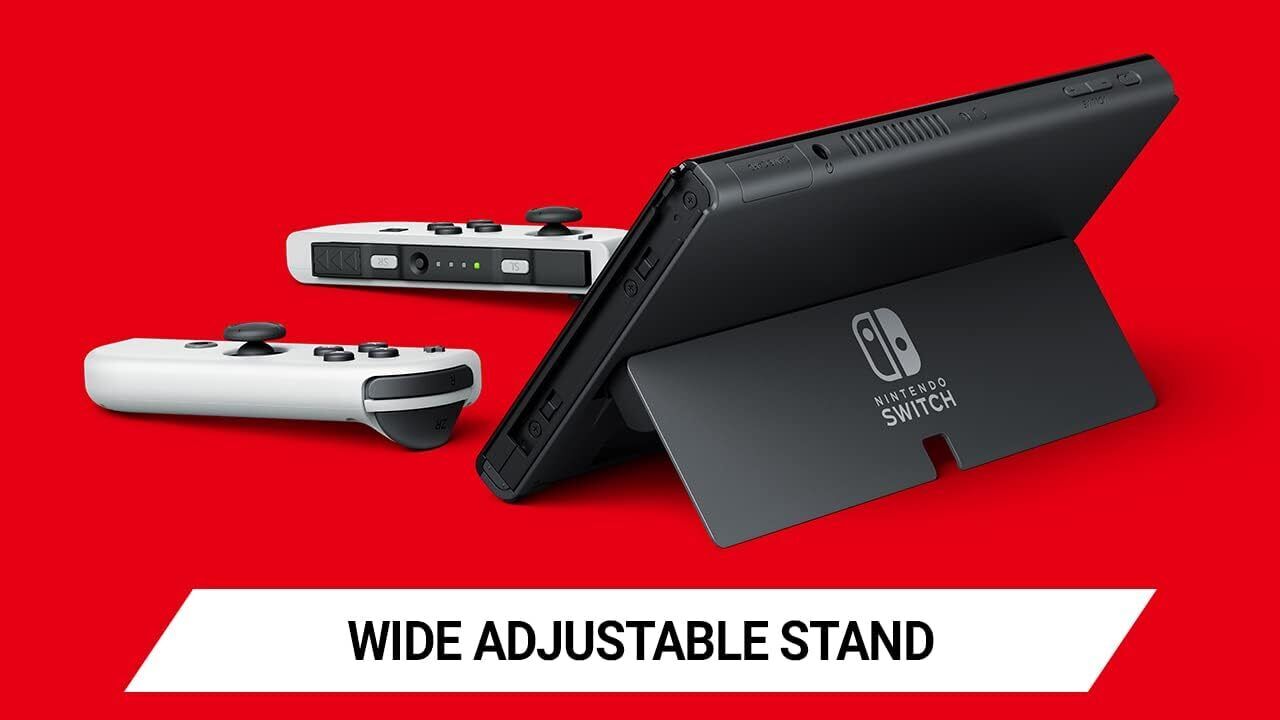 Nintendo Switch OLED Model HEG-001 Handheld Console - 64GB - Black/Neon Red/Neon