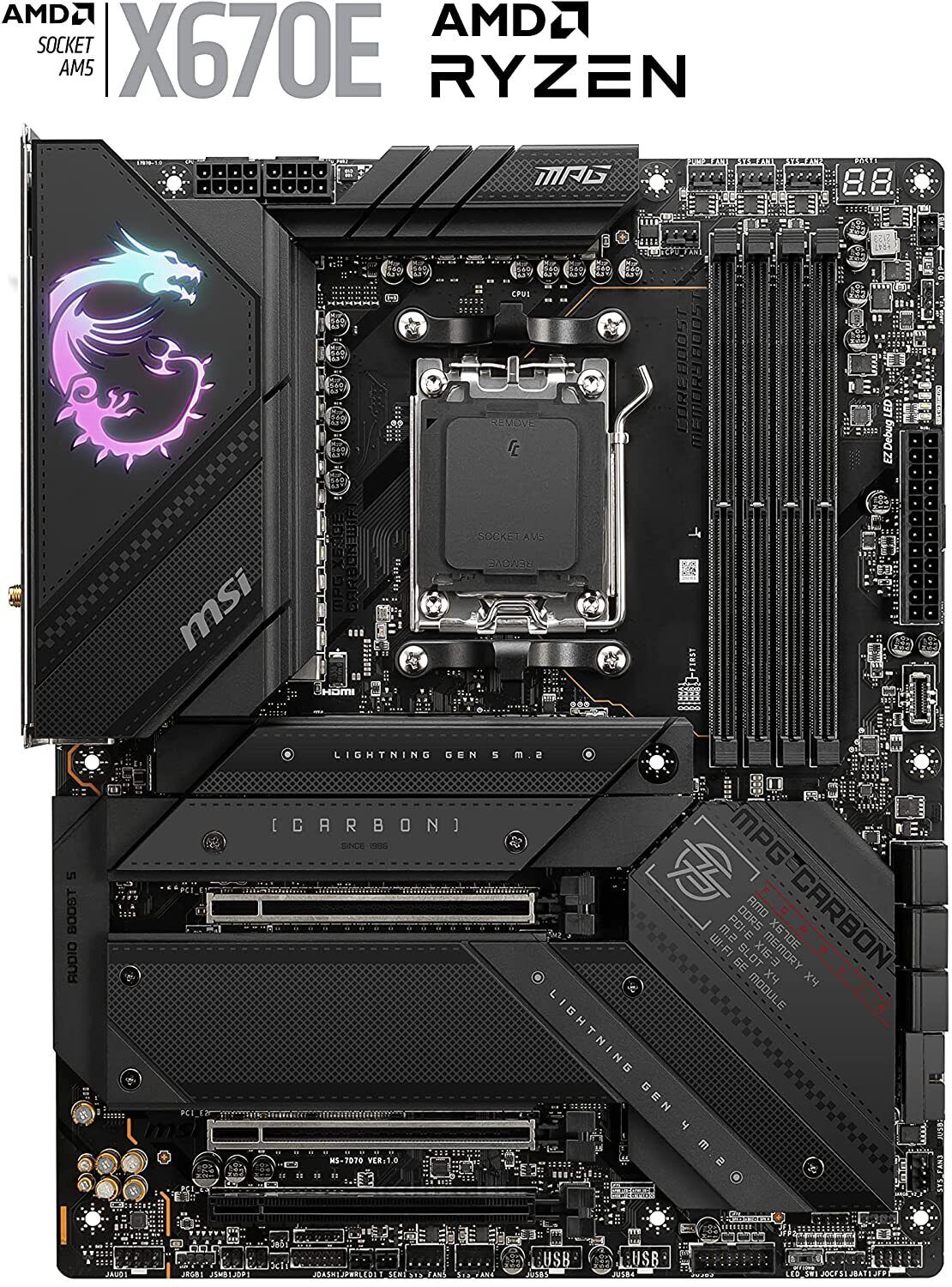 MSI MPG X670E CARBON WIFI Motherboard, ATX