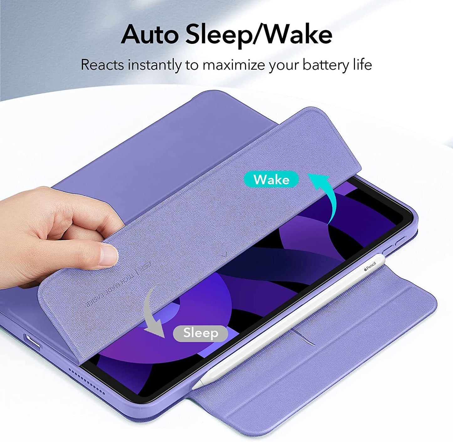 ESR Hybrid Case Compatible with iPad Air 5th /4th Generation Purple