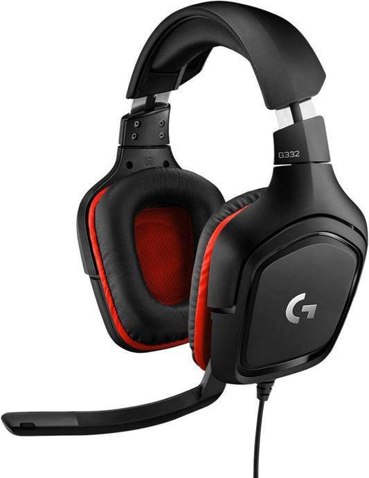 Logitech G332 Black/Red Gaming Headset for Xbox One, PlayStation 4