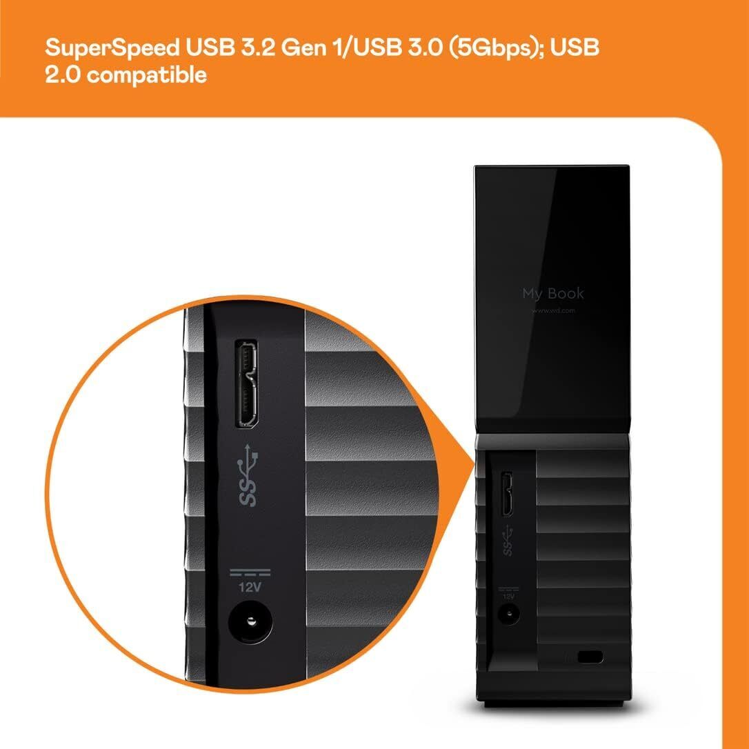 Western Digital My Book Portable External HDD 14 TB ( WDBBGB0140HBK-EESN)