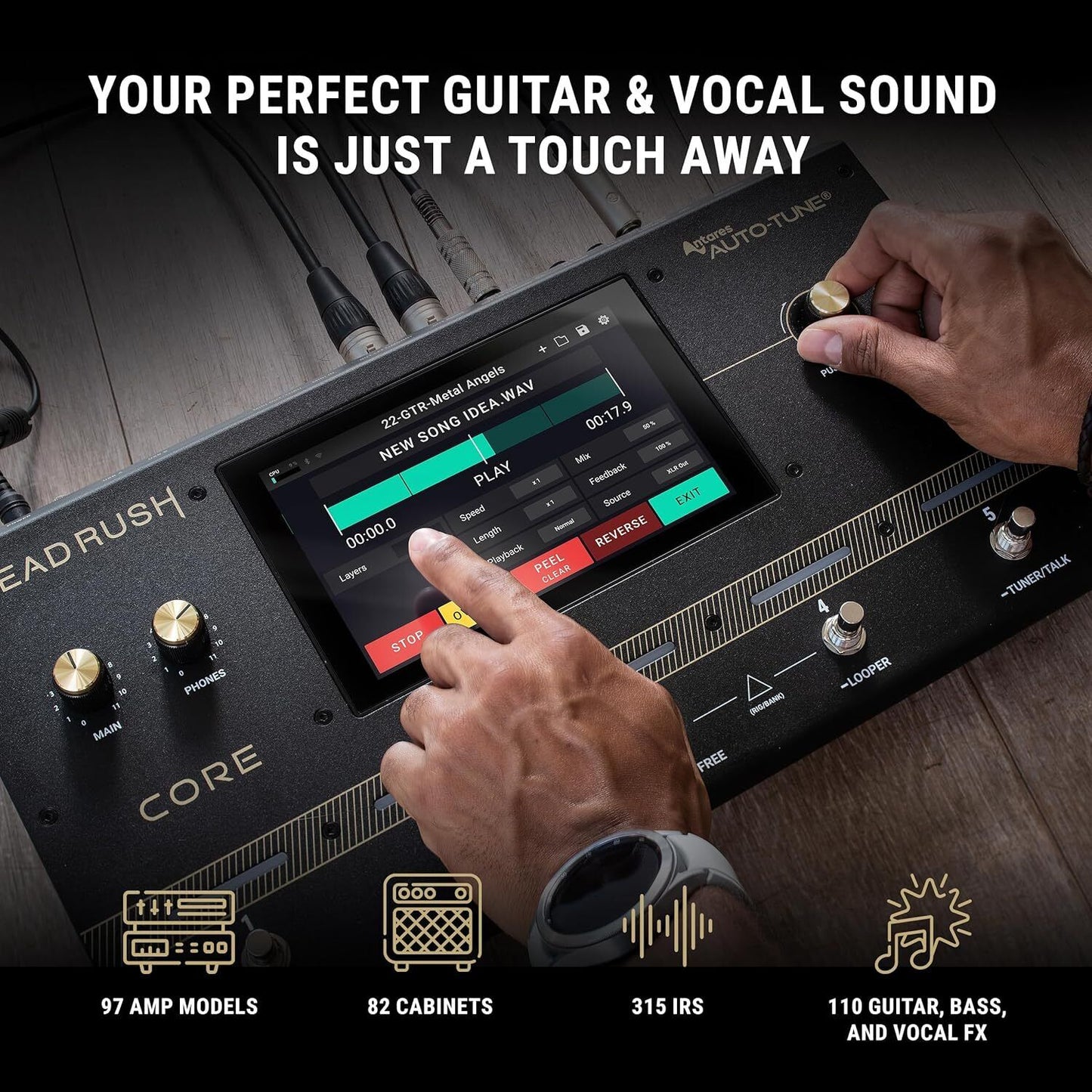 HeadRush Core - Guitar and Vocal Multi Core Effects Amp Wi-Fi, Touchscreen, Blu