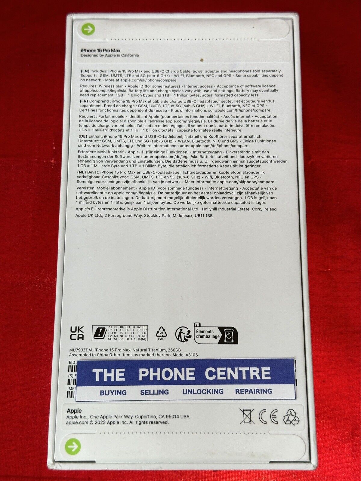 Apple iPhone 15 Pro Max - 256GB - Natural Titanium (Unlocked)