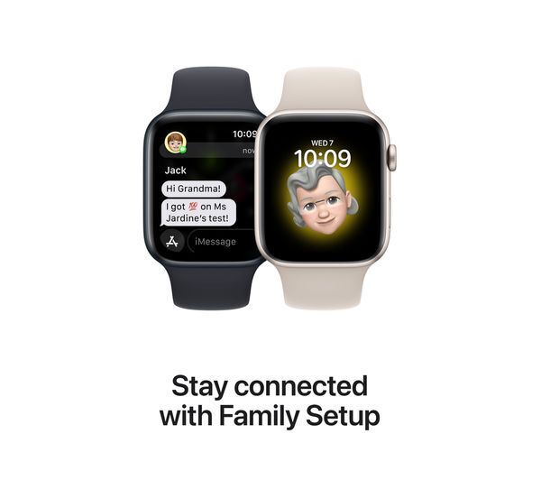 APPLE Watch SE (2022) - Midnight with Midnight Sports Band, 44 mm