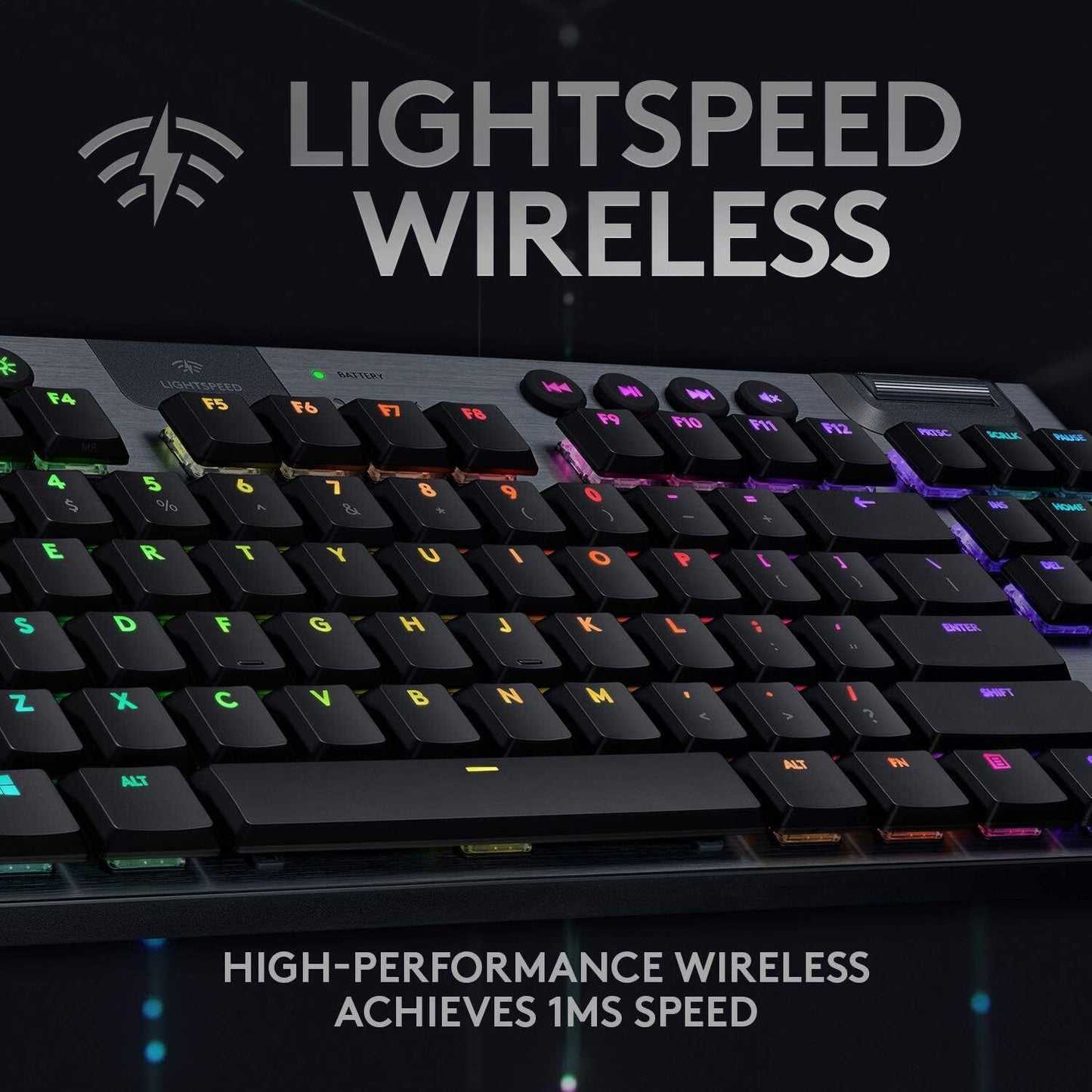 Logitech G915 TKL Wireless Gaming Tactile Keyboard, UK English (Qwerty) - Carbon