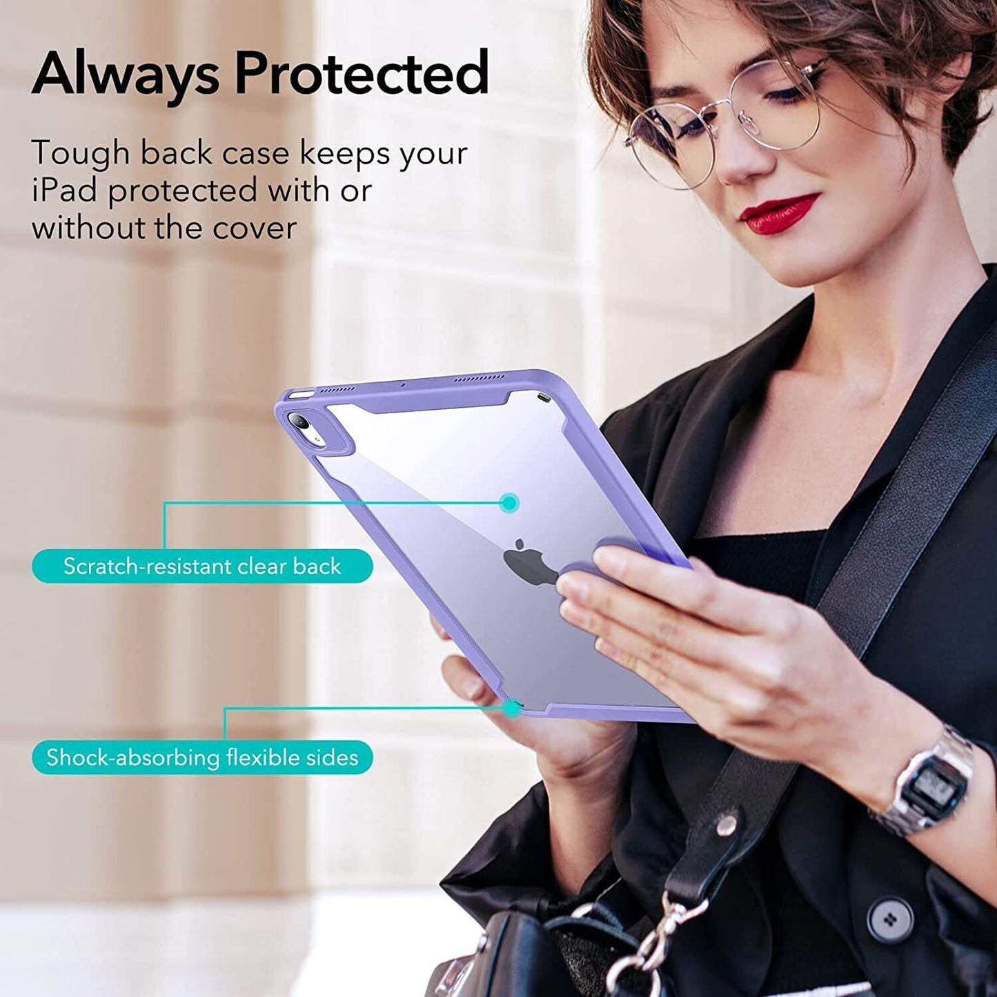 ESR Hybrid Case Compatible with iPad Air 5th /4th Generation Purple