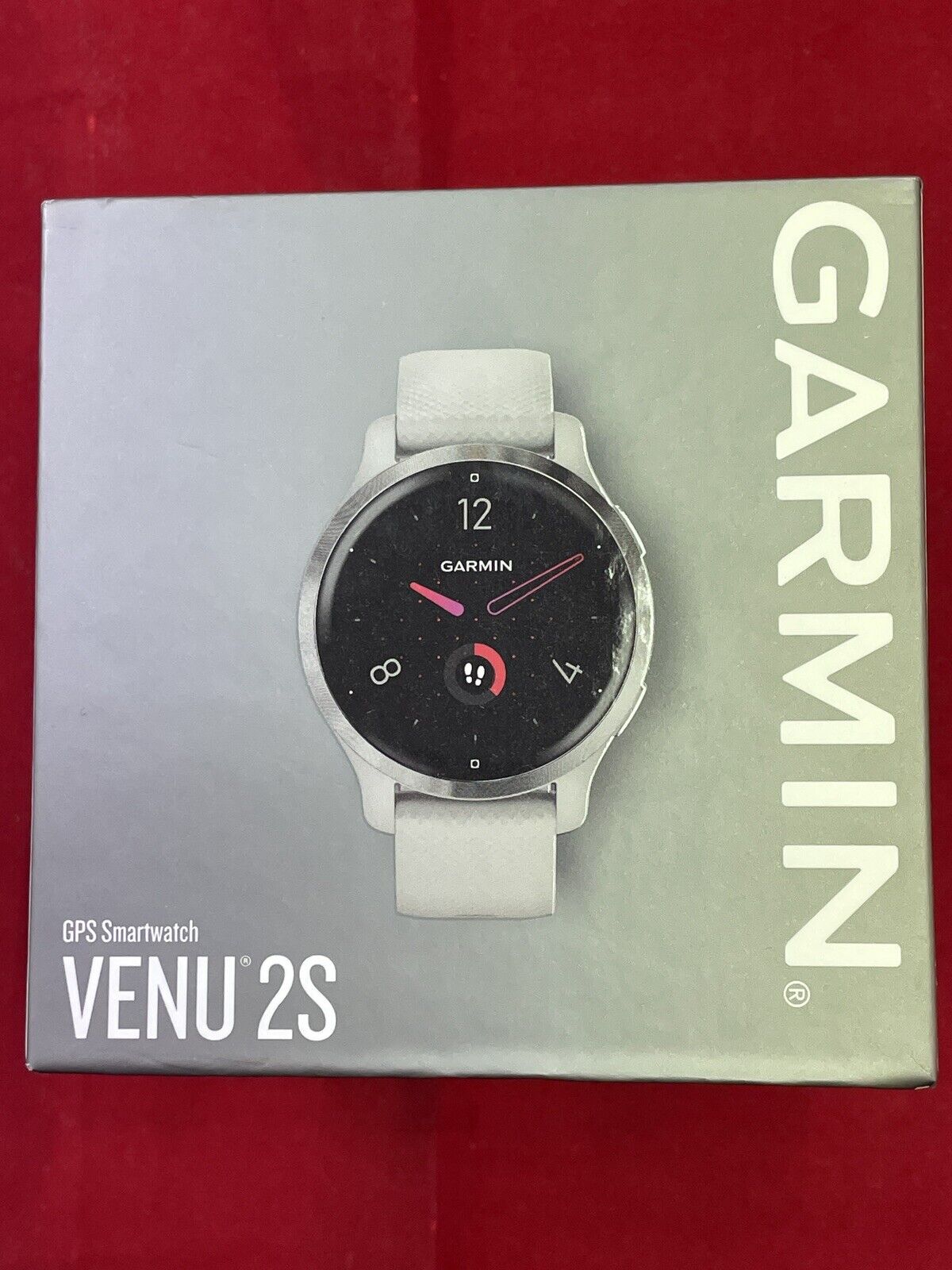 Garmin Venu 2S GPS Watch - Silver Stainless Steel Bezel with Mist Grey Case and