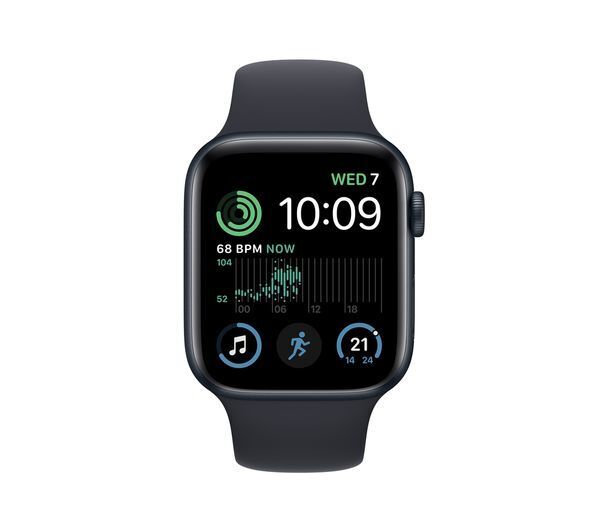 APPLE Watch SE (2022) - Midnight with Midnight Sports Band, 44 mm