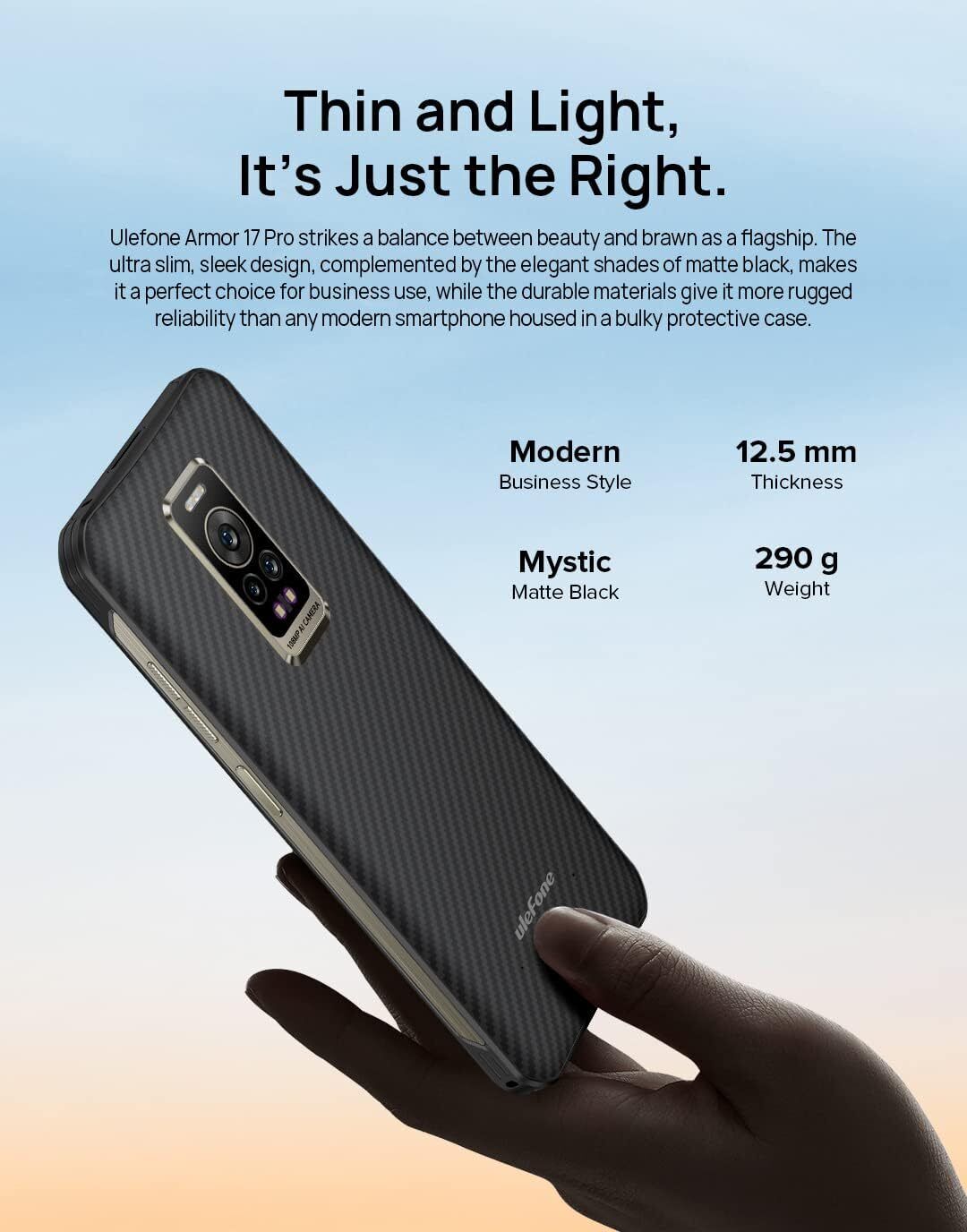 Ulefone power armor 17 pro 8gb/256gb black - smartphone