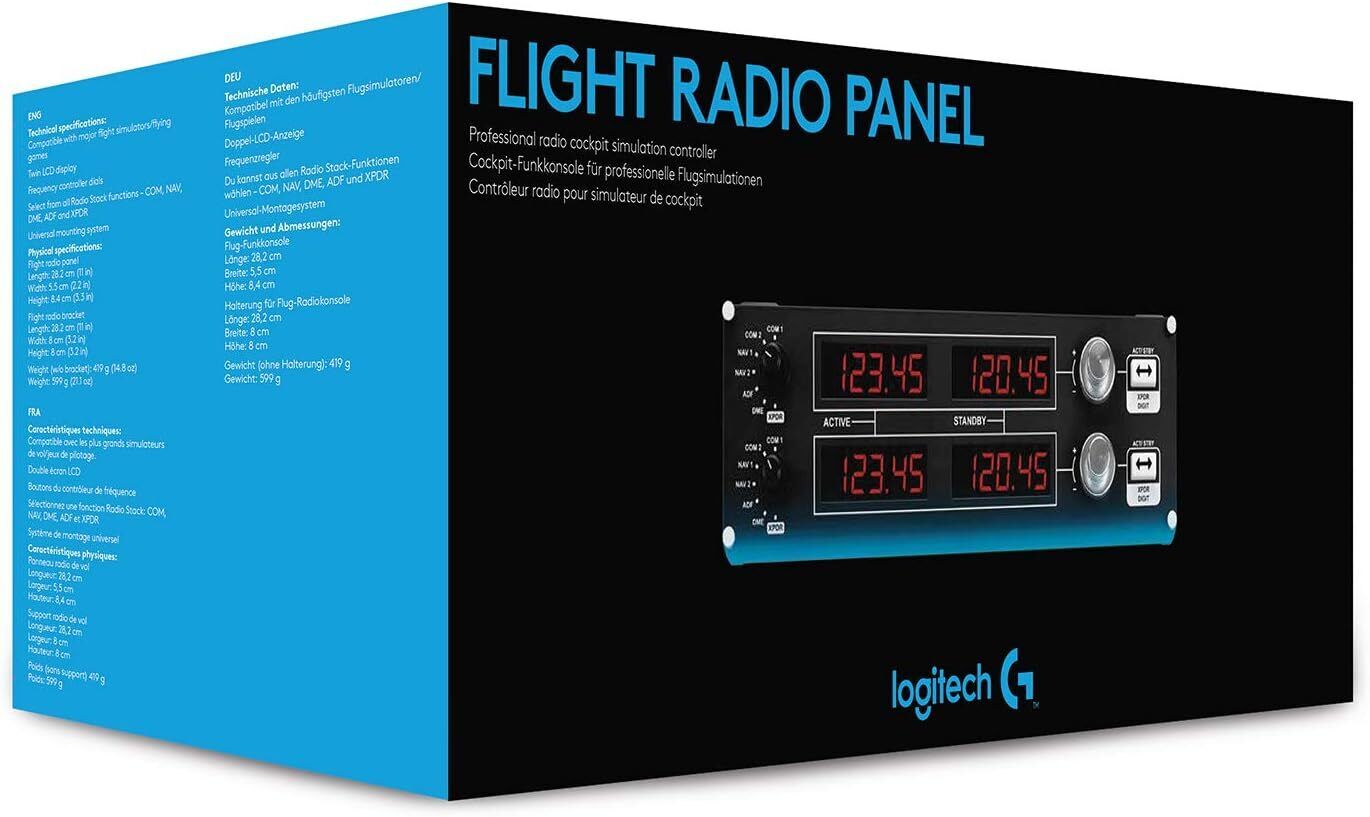 Logitech G Flight Simulator Cockpit Radio Panel, Professional Simulation