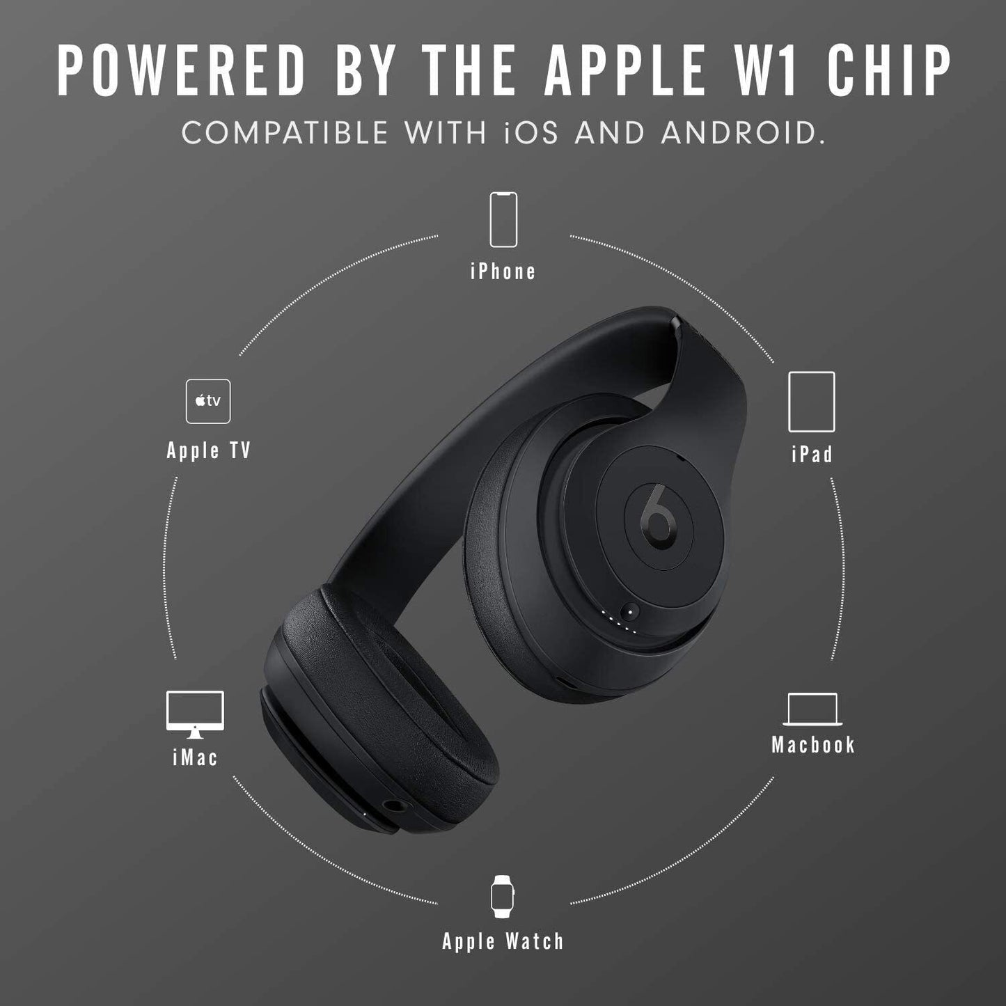 Beats Studio3 Wireless Over the Ear Headphones - Matt Black