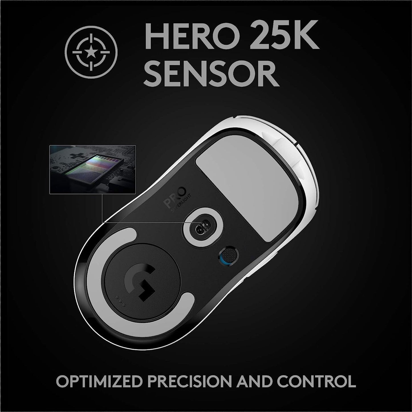 Logitech G PRO X SUPERLIGHT Wireless Gaming Mouse, HERO 25K Sensor