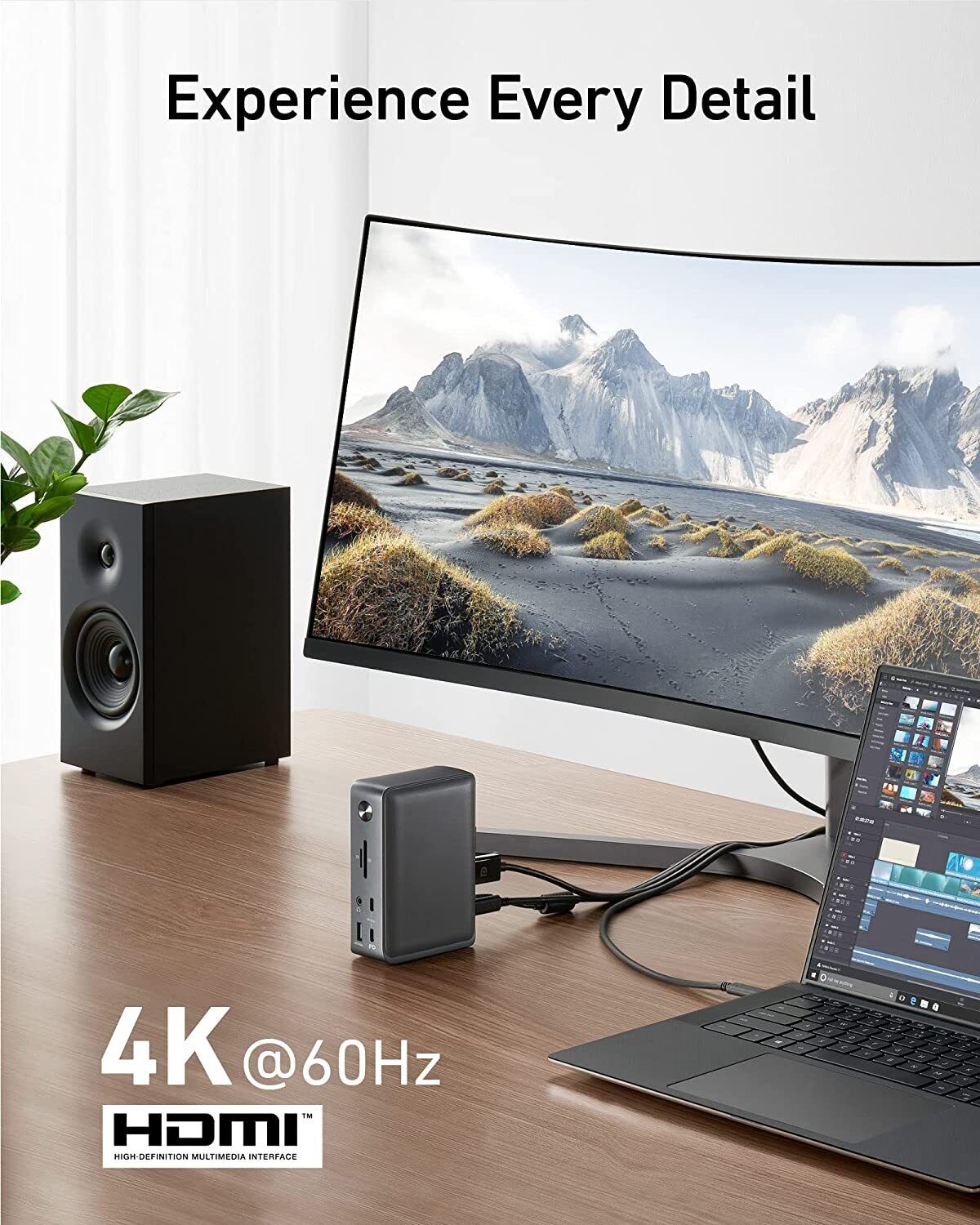 Anker Docking Station, Anker 575 USB-C Docking Station (13-in-1), 85W Charging