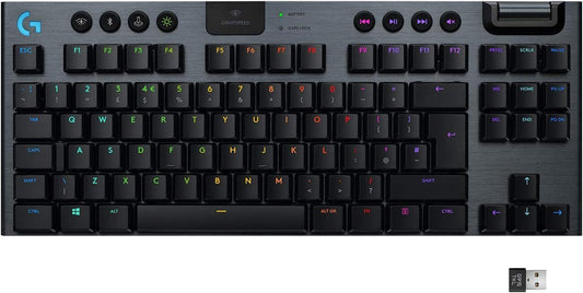 Logitech G915 TKL Wireless Gaming Tactile Keyboard, UK English (Qwerty) - Carbon