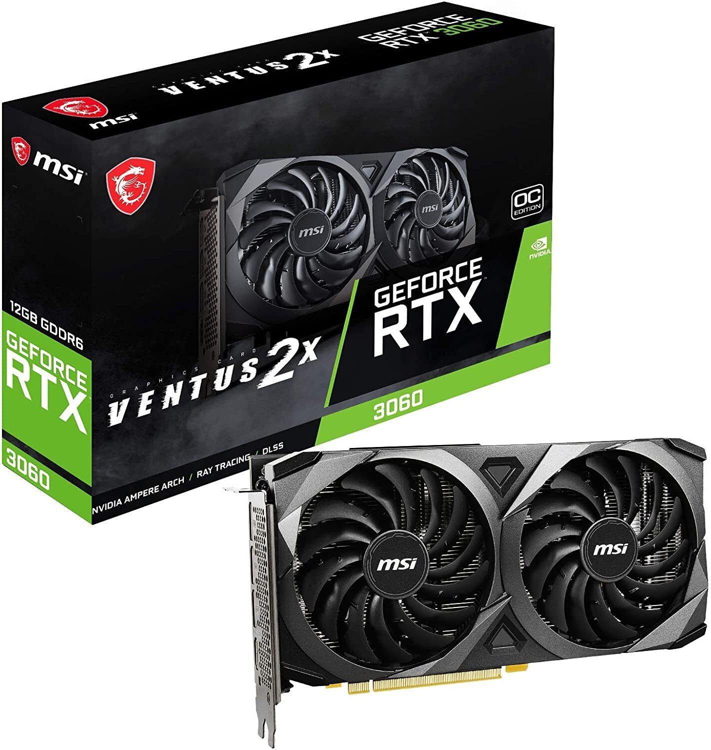 MSI GeForce RTX 3060 VENTUS 2X 12G OC Gaming Graphics Card