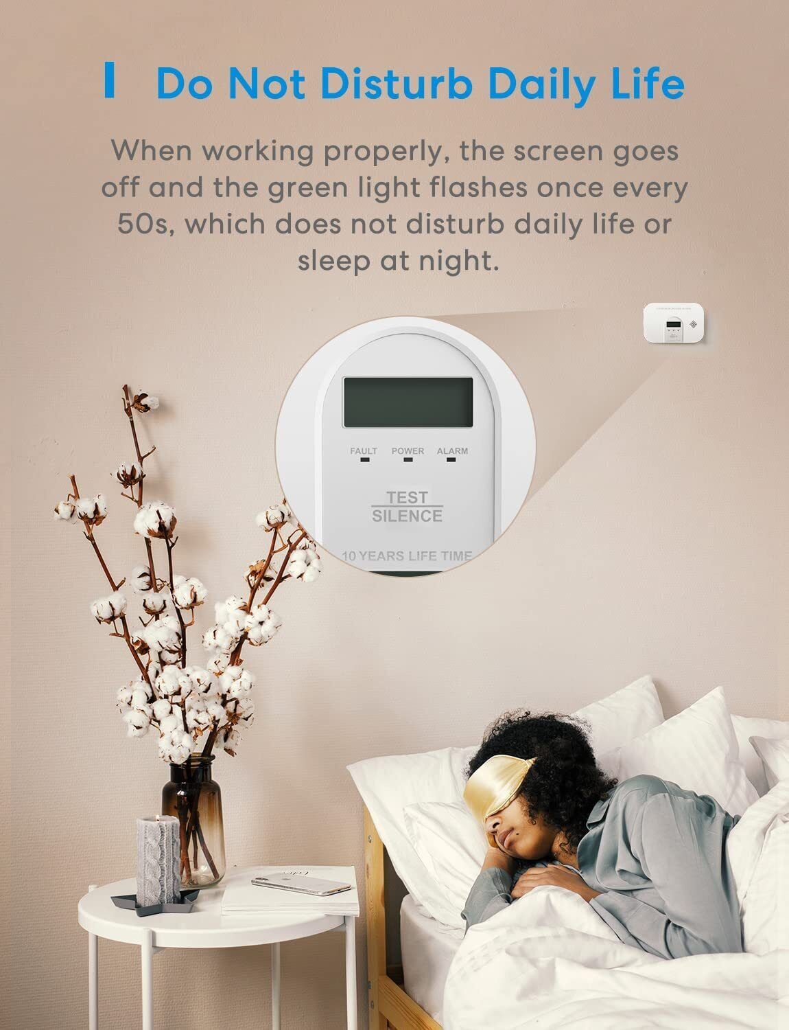 Meross Carbon Monoxide Detector/Alarm, LCD Digital Display CO Alarm