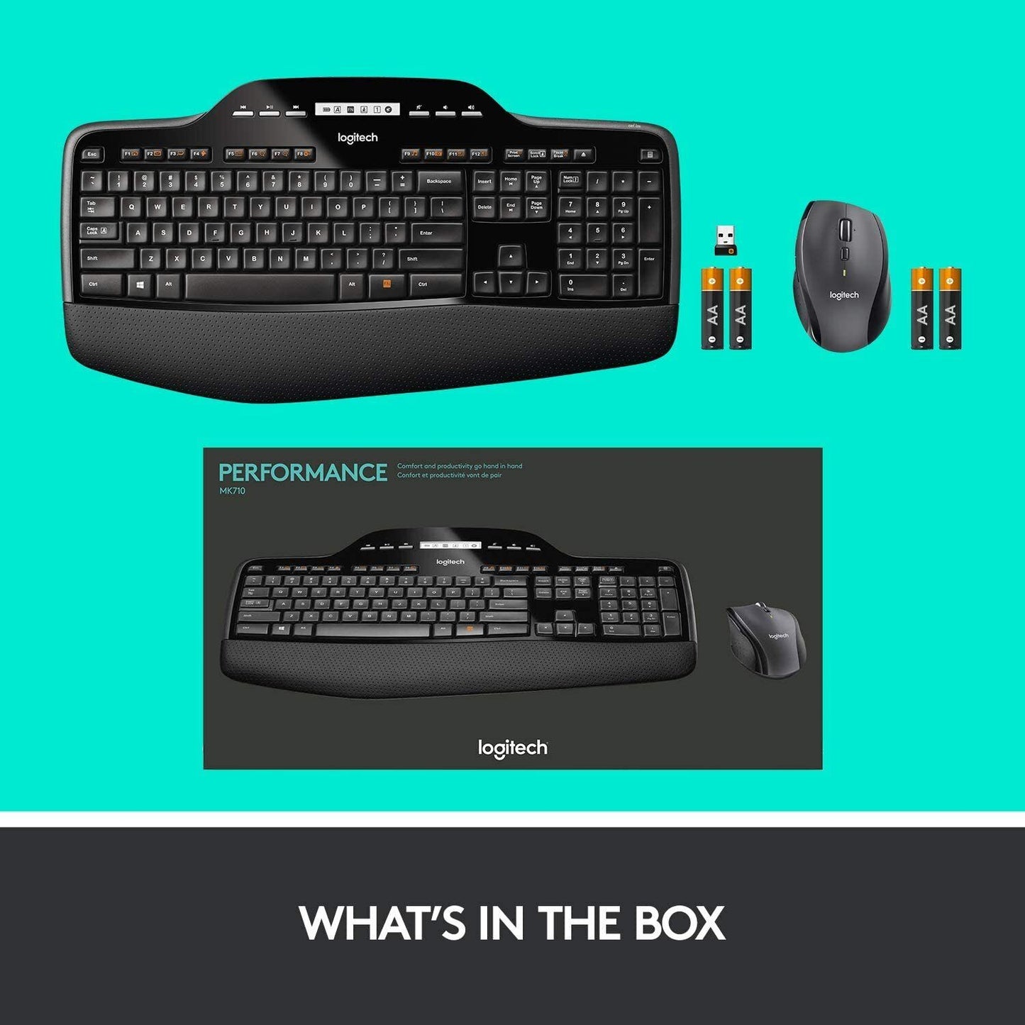 Logitech MK710 (920-002429) Keyboard and Mouse Bundle - Black