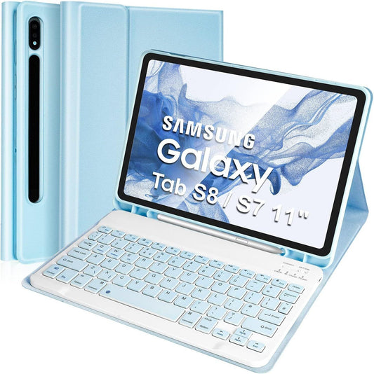 Lively Life Keyboard Case for 11" Samsung Galaxy Tab S8 (2022), Tab S7 (2020)