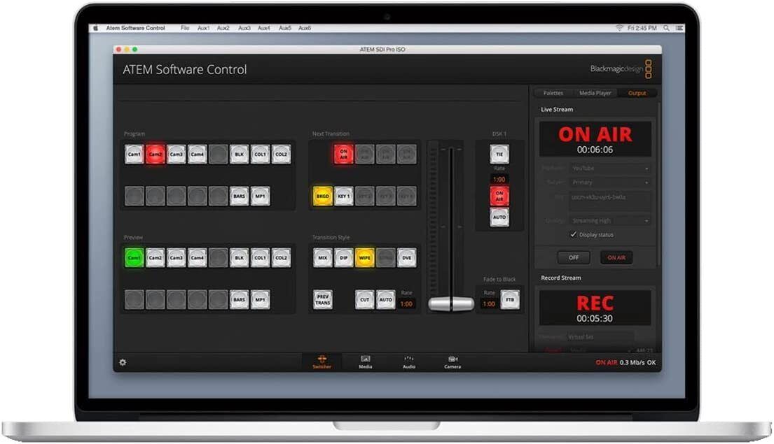 Blackmagic ATEM SDI Extreme ISO, 8x 3G-SDI Input Video Live Production Switcher