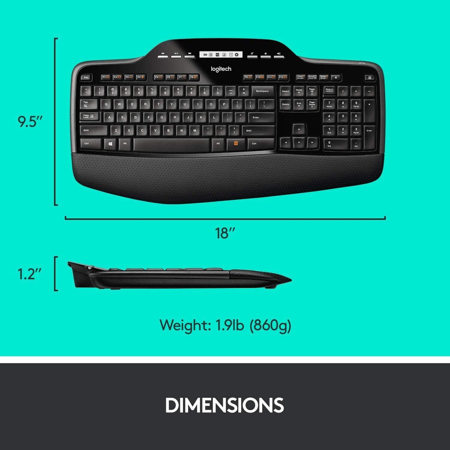 Logitech MK710 (920-002429) Keyboard and Mouse Bundle - Black