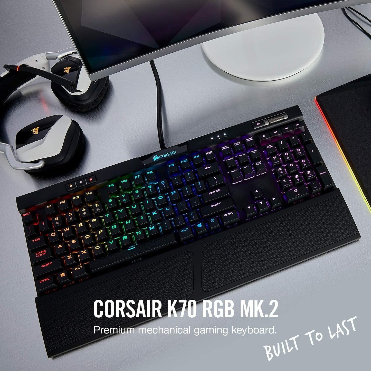 Corsair CH-9109012-UK K70 RGB MK.2 Mechanical Gaming Keyboard - Black