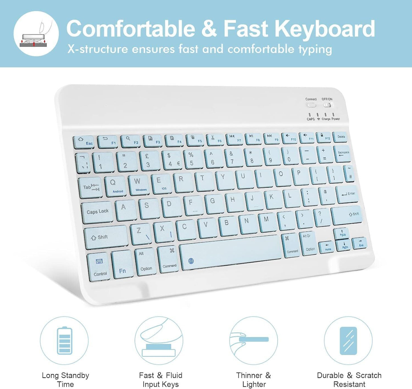 Lively Life Keyboard Case for 11" Samsung Galaxy Tab S8 (2022), Tab S7 (2020)