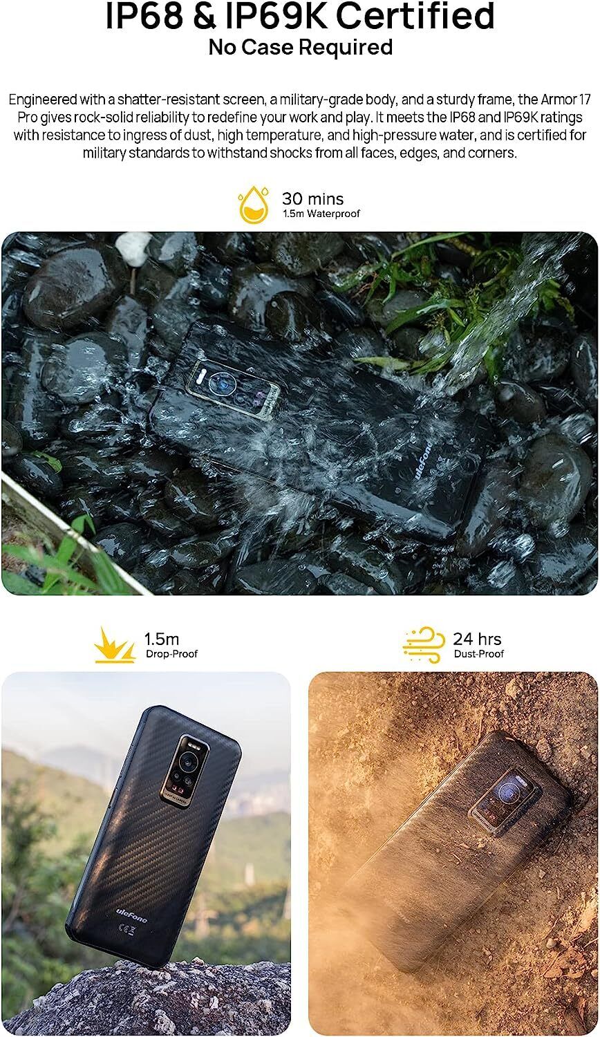 Ulefone power armor 17 pro 8gb/256gb black - smartphone