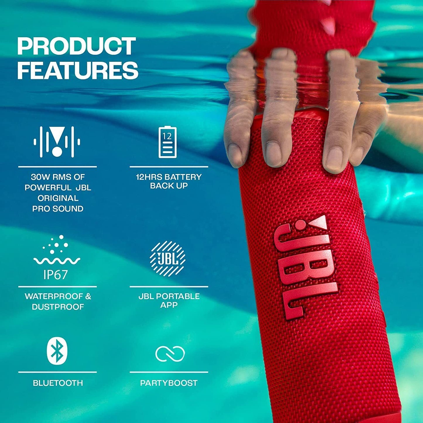JBL Flip 6 Portable Bluetooth Speaker with 2-way speaker