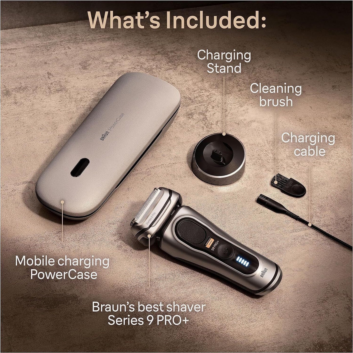 Braun Series 9 PRO+ Electric Shaver for Men, 5 Pro Shave Elements 9527s - Silver