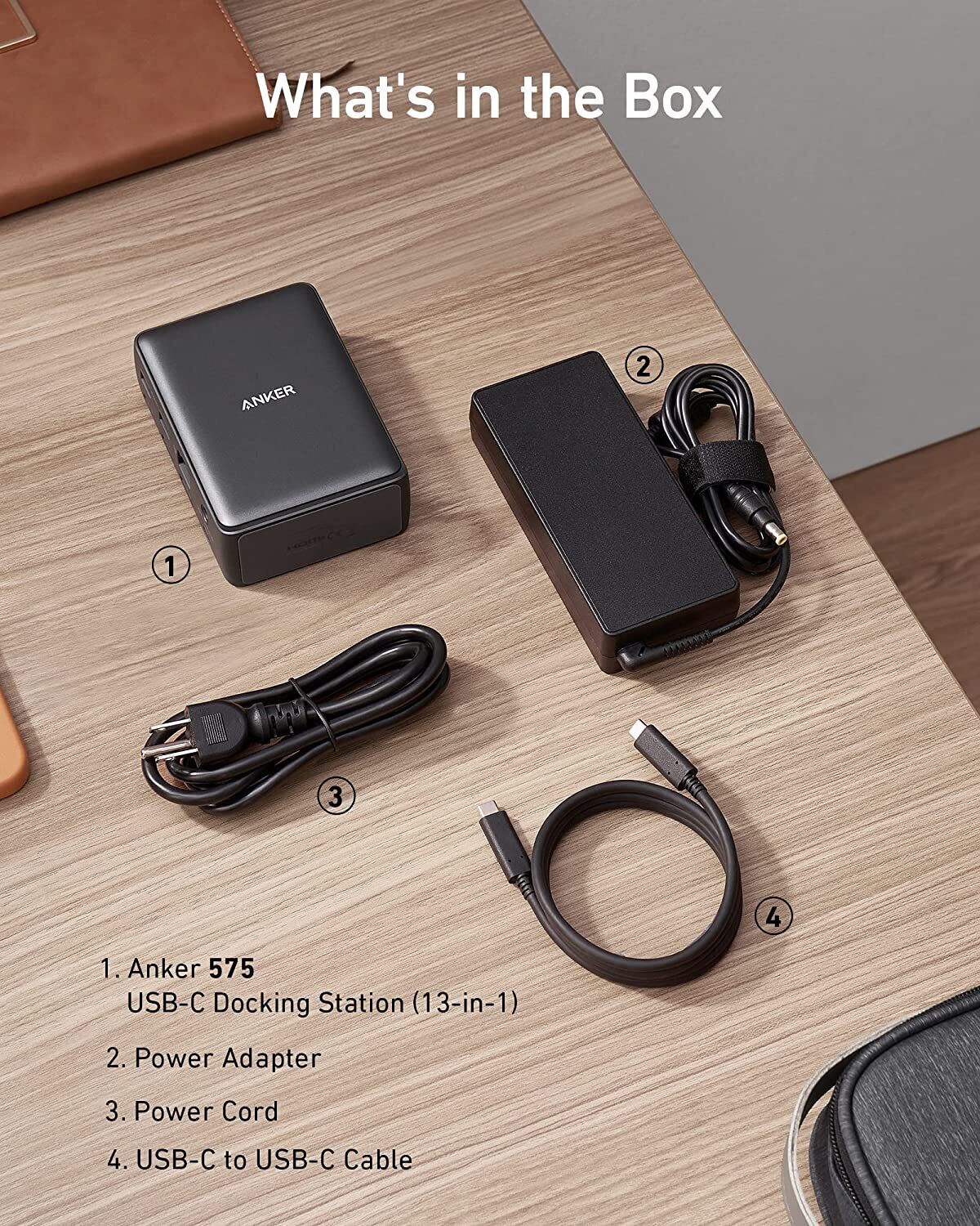 Anker Docking Station, Anker 575 USB-C Docking Station (13-in-1), 85W Charging
