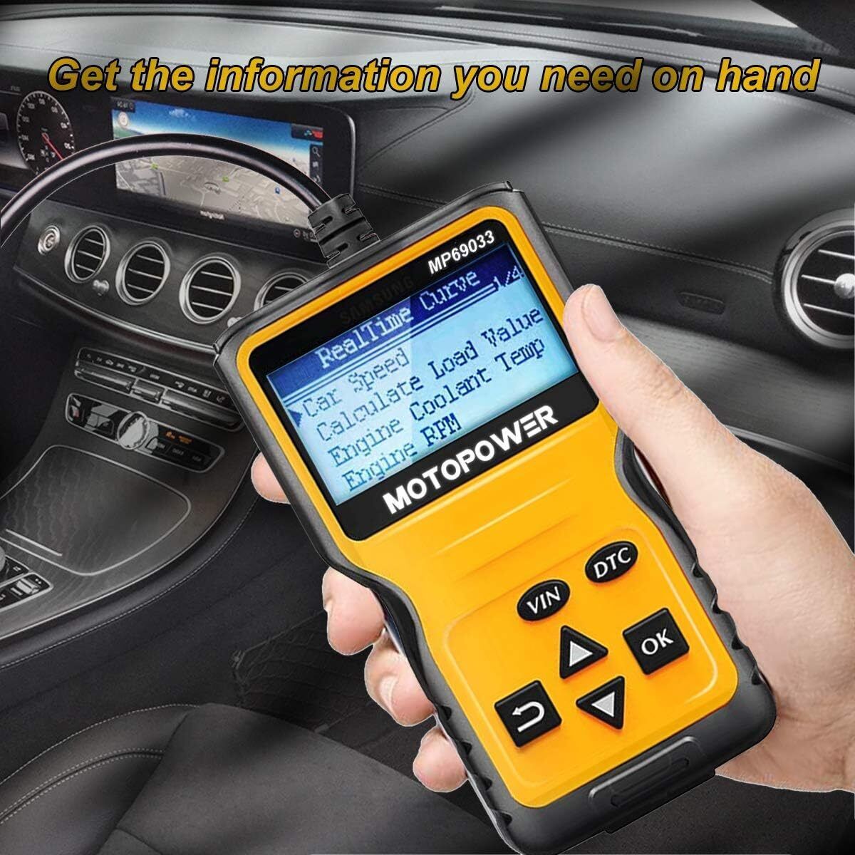 MOTOPOWER MP69033 OBD2 Scanner - Black/Yellow