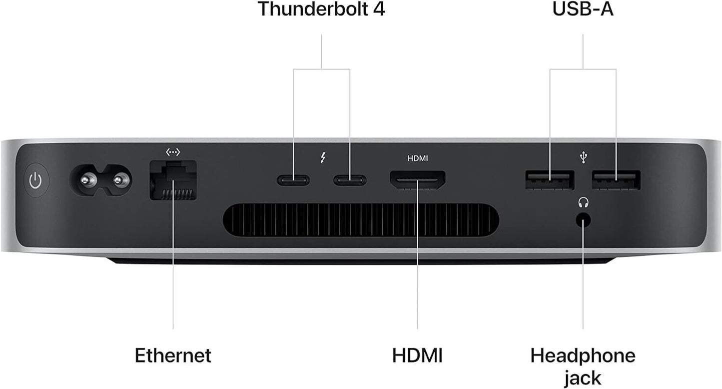 Apple Mac mini (512GB SSD, M2, 8GB, Gigabit Ethernet) Silver - MMFK3B/A...