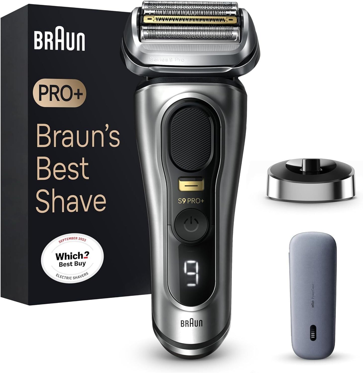 Braun Series 9 PRO+ Electric Shaver for Men, 5 Pro Shave Elements 9527s - Silver