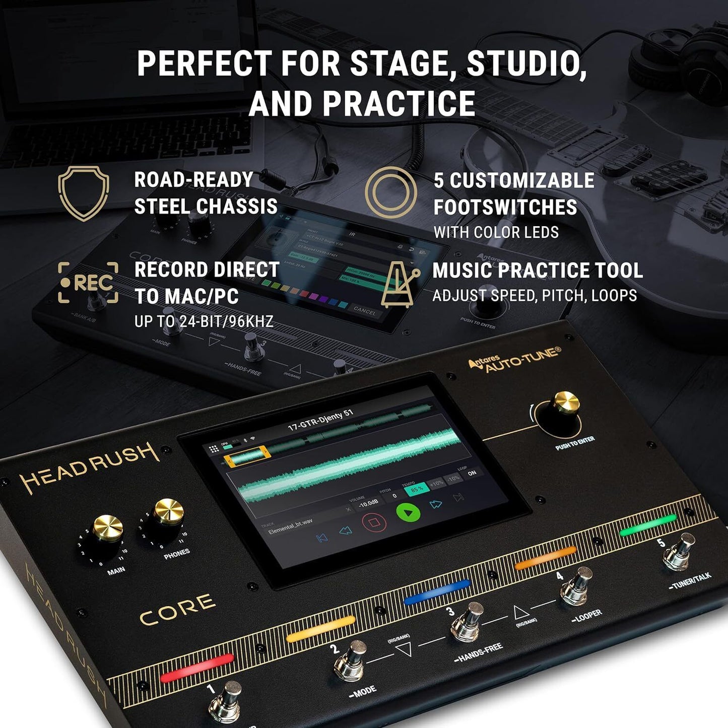 HeadRush Core - Guitar and Vocal Multi Core Effects Amp Wi-Fi, Touchscreen, Blu