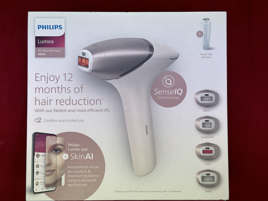 Philips Lumea BRP958/00 Cordless 9900 Series IPL Hair Removal with SkinAI NEW